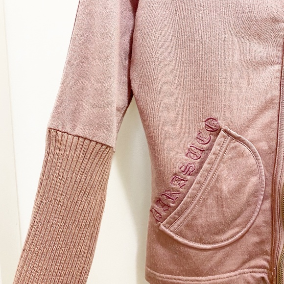 Parasuco Ribbed Silky Pocket Zip Up Baby Pink XS - Picture 8 of 10